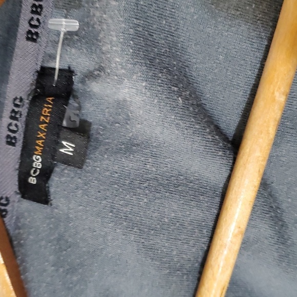 BCBG Maxazria jacket women's size medium grey zippered hooded hoodie vel… - Picture 8 of 13